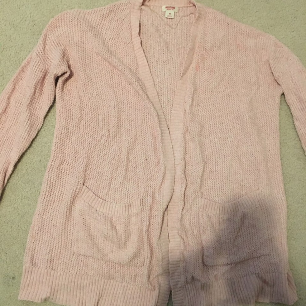 Light Pink Boyfriend Cardigan - Picture 3 of 6